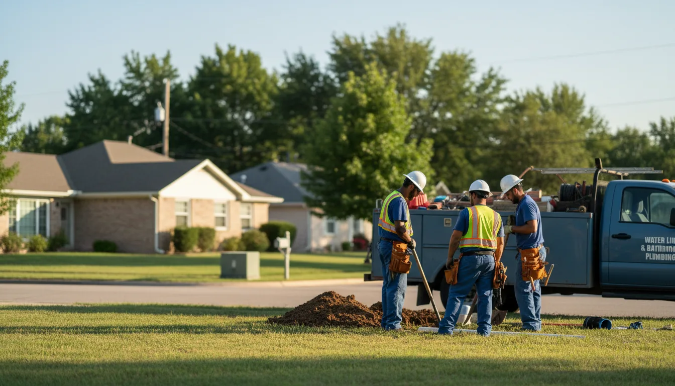 Residential water line and bathroom plumbing service in Mount Pleasant, OH